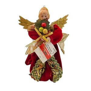Vintage Christmas Tree Topper Angel Kirkland Tiny Treasures Porcelain